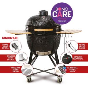 Grils Kamado Bono Limited TQ0025 , melna krāsa , 64 cm