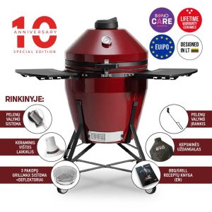 Kamado Bono GRANDE EVO 25, red , 80 cm