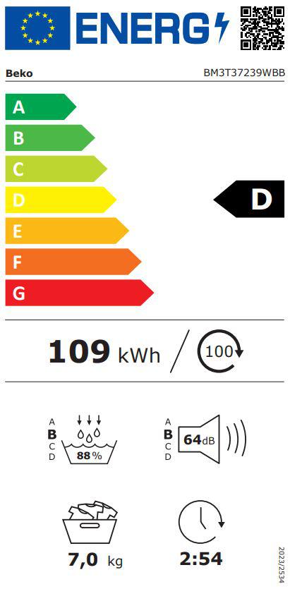 Beko BM3T37239WBB 7kg - Image 6