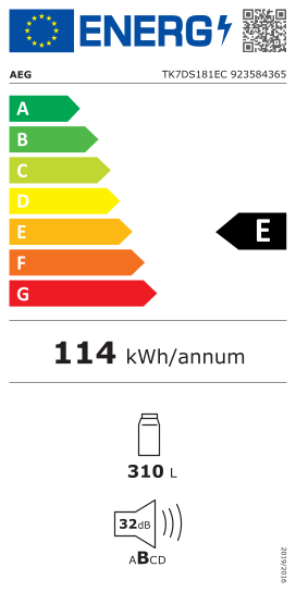 AEG TK7DS181EC 176.9cm No Frost Iebūvējams! - Image 3